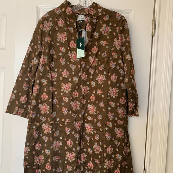 Tuckernuck Dresses & Skirts - Tuckernuck Hazel Bouquet Corduroy Clifton Dress Sz L NWT